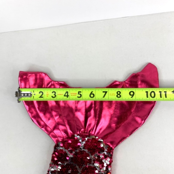 2 Holiday Time Girls pink/mermaid tail sequin themed Christmas Holiday stocking - Picture 9 of 10